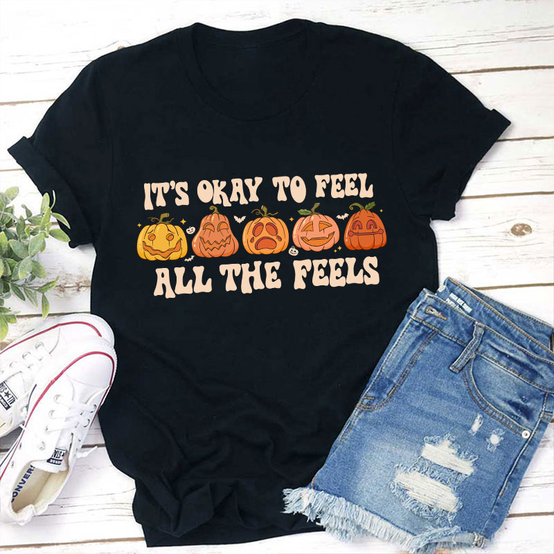 It's Okay To Feel All The Feels Teacher T-Shirt