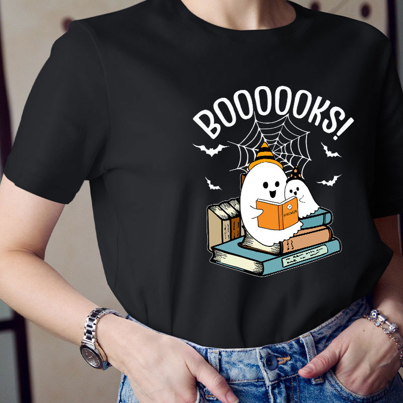 Halloween Boooooks Teacher T-Shirt