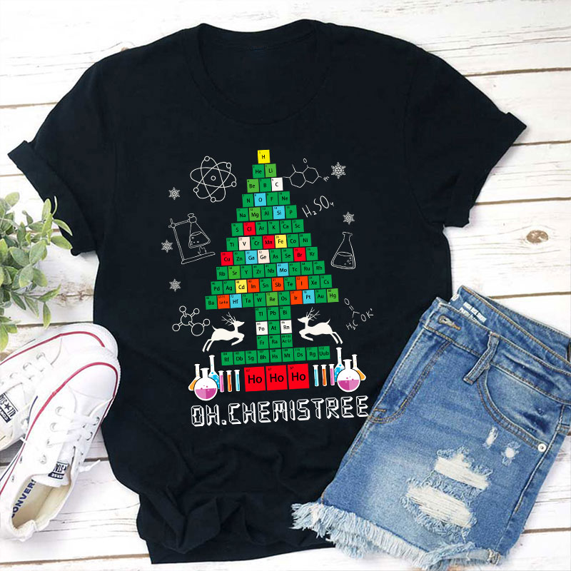 Oh Chemistree Christmas Teacher T-Shirt