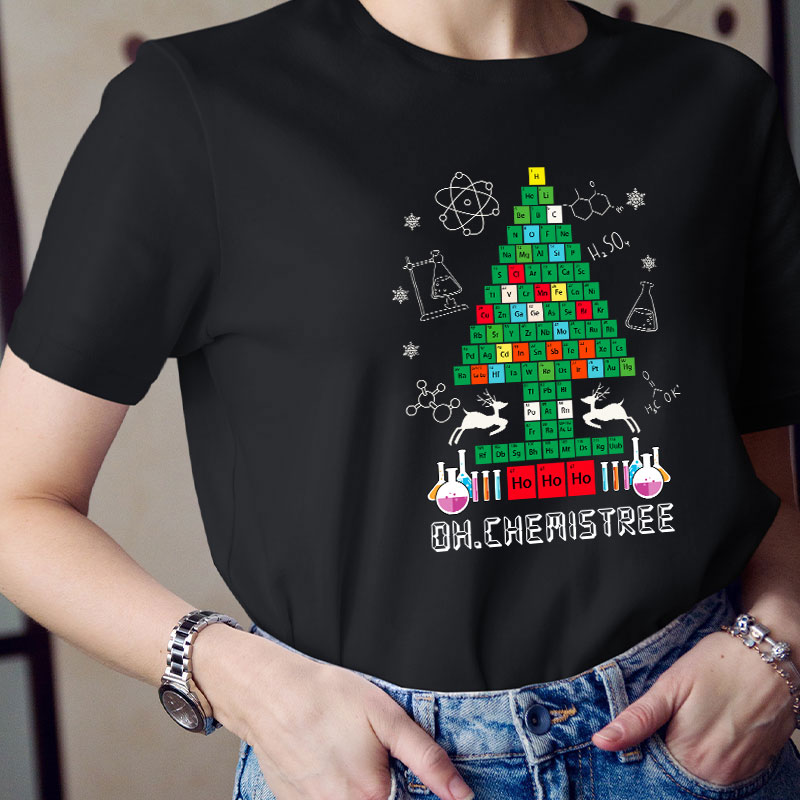 Oh Chemistree Christmas Teacher T-Shirt
