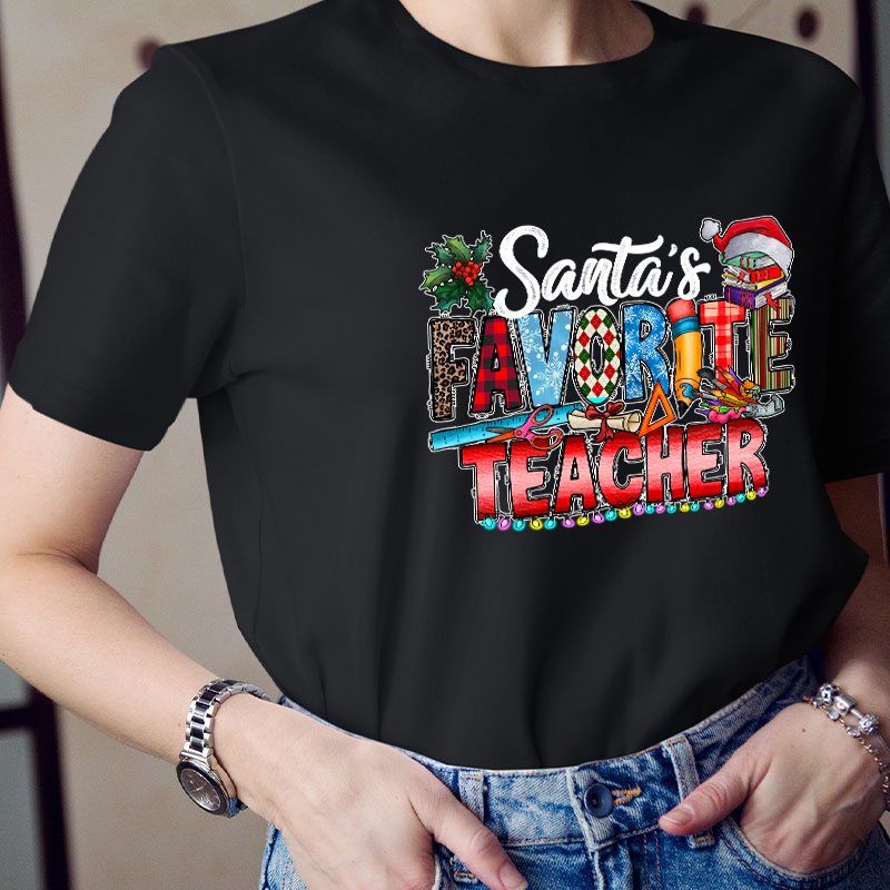 Santa's Favorite Teacher T-Shirt