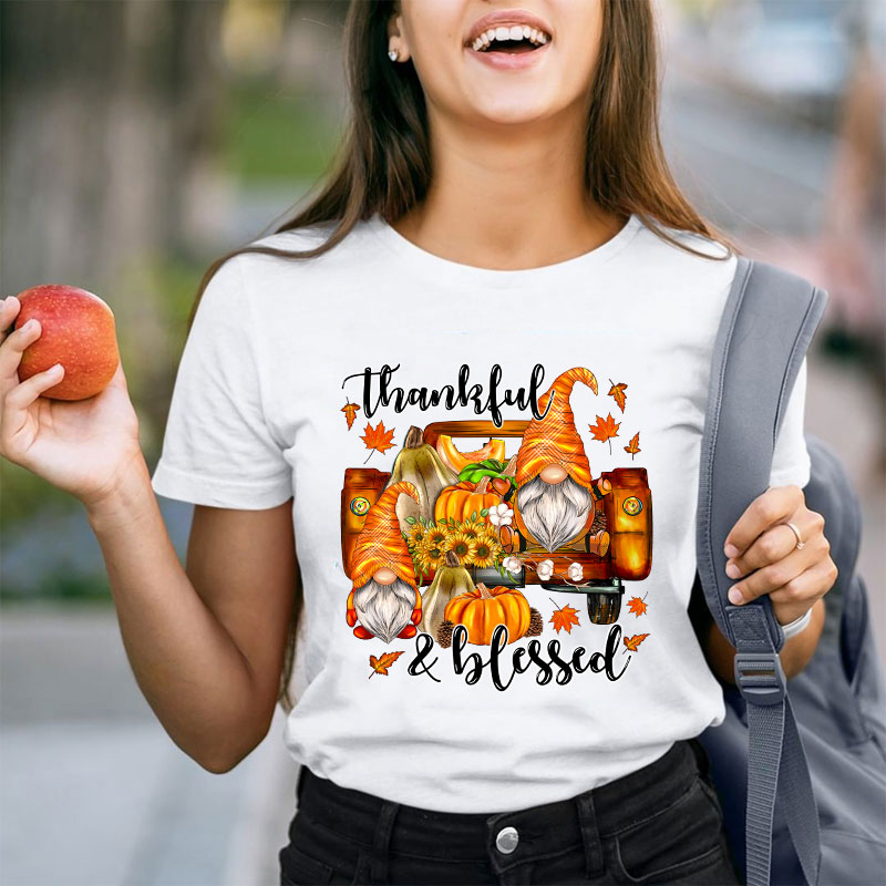 Thankful And Blessed Teacher T-Shirt