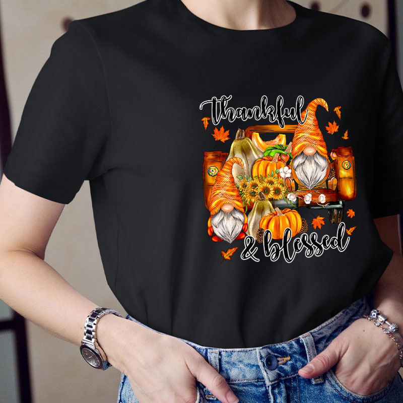 Thankful And Blessed Teacher T-Shirt