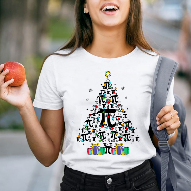 Christmas Pi Tree Teacher T-Shirt