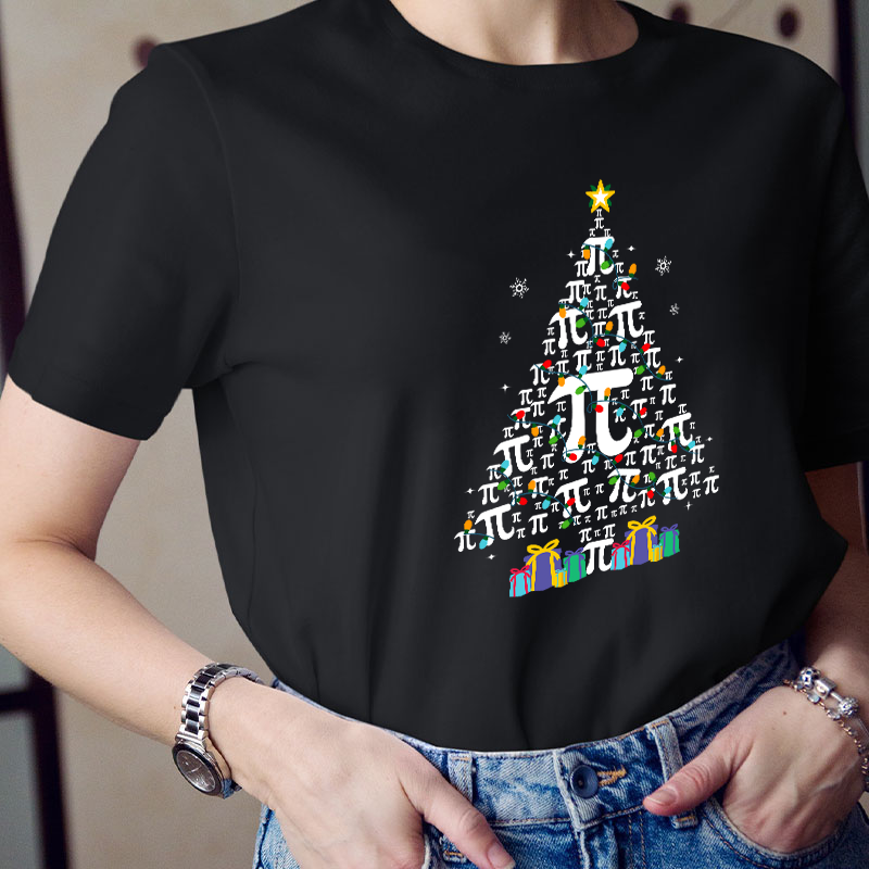 Christmas Pi Tree Teacher T-Shirt