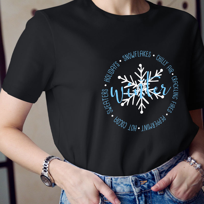 Winter Snowflake Teacher T-Shirt