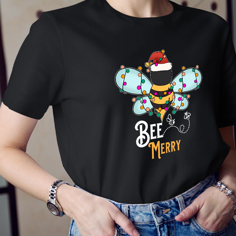 Bee Merry Teacher T-Shirt