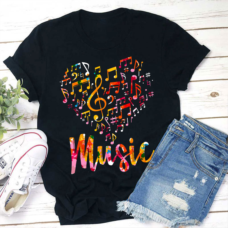 Music Heart Teacher T-Shirt