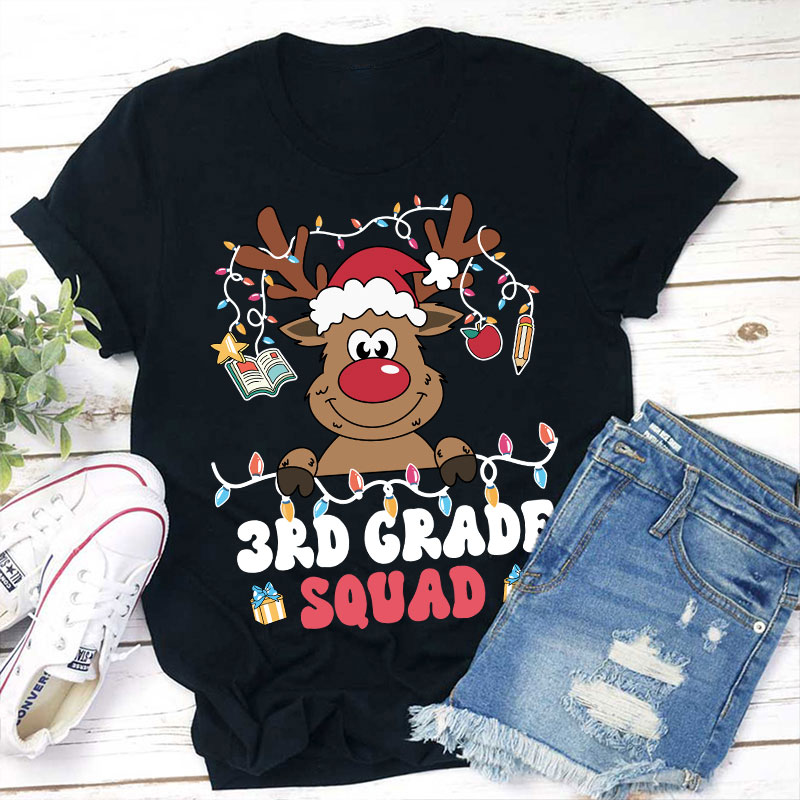 Personalized Grade Elk Squad Teacher T-Shirt