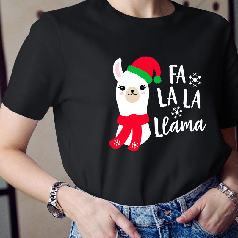 Fa La La Llama Teacher T-Shirt