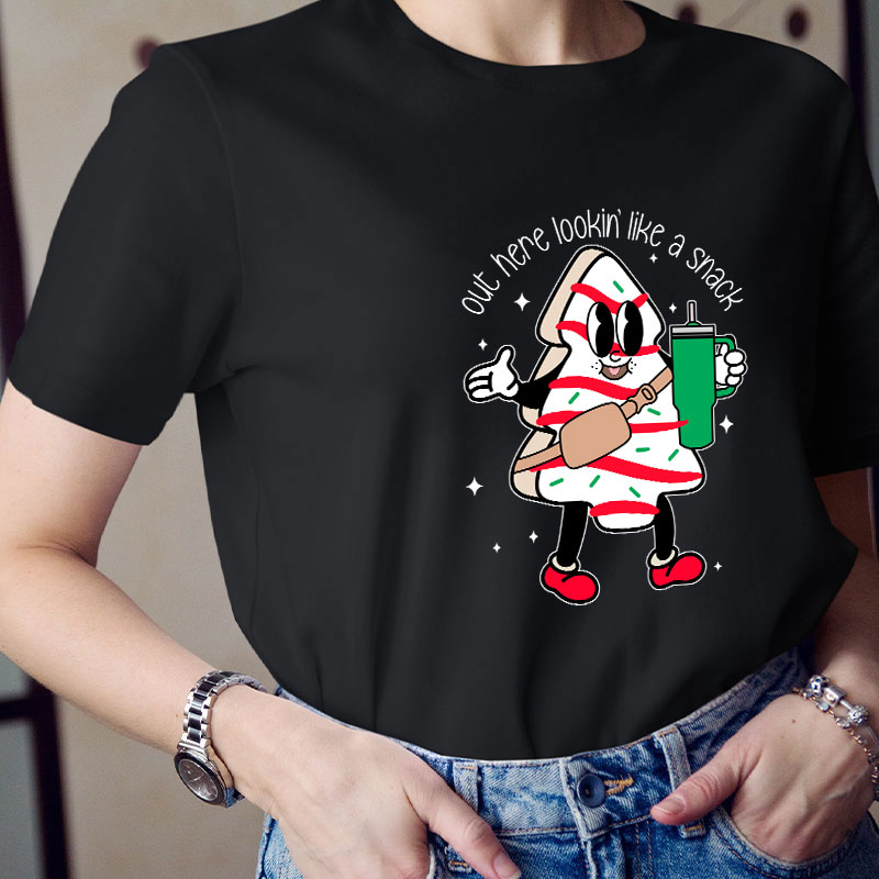 Out Here Looking Link A Snack Teacher T-Shirt