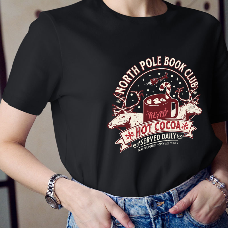 North Pole Book Club Teacher T-Shirt