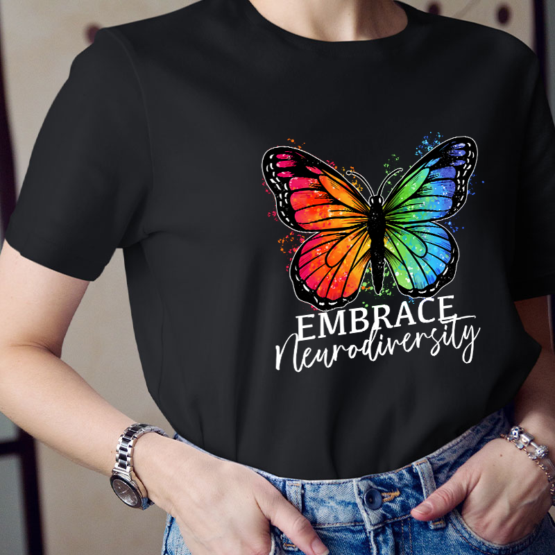 Embrace  Neurodiversity Teacher T-Shirt
