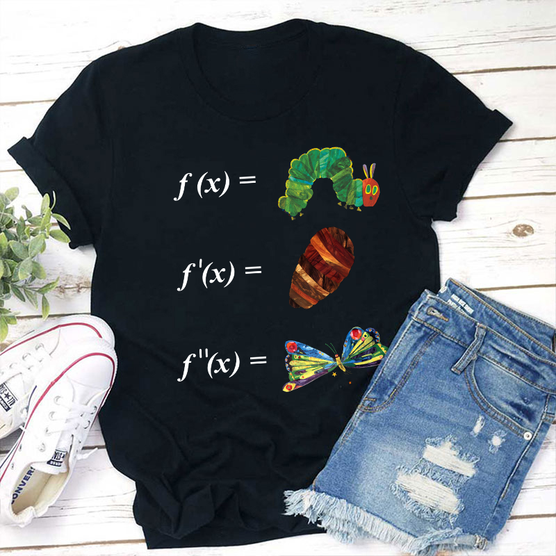 Math and Caterpillar Teacher T-Shirt