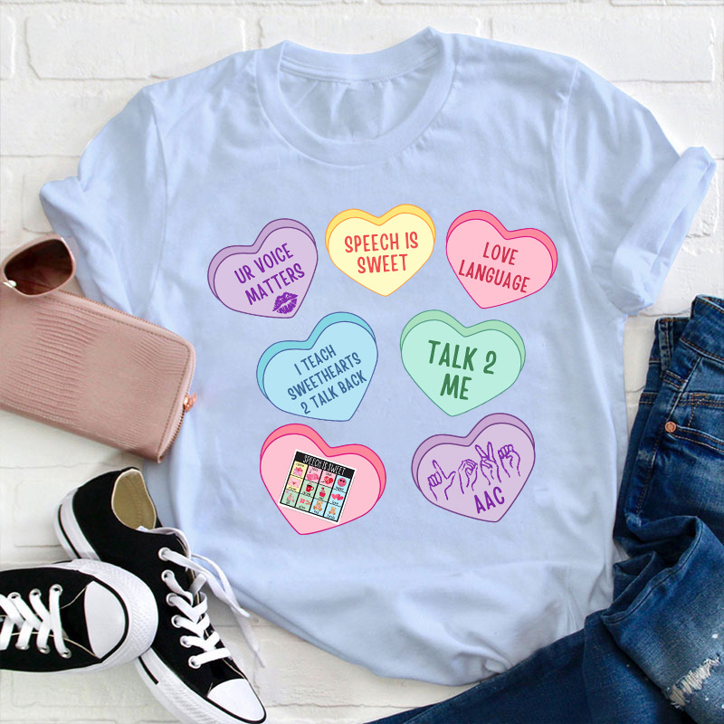 Valentine Speech Therapy Teacher T-Shirt