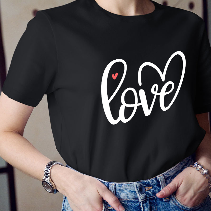 Sipmle Love Teacher T-Shirt