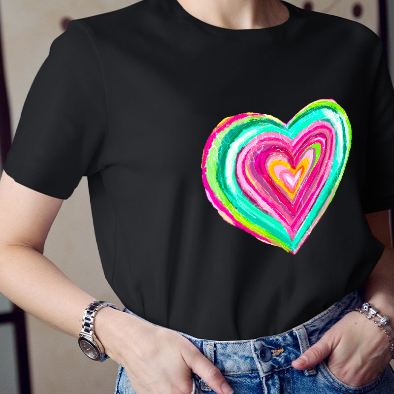 Painting Love Heart Teacher T-Shirt