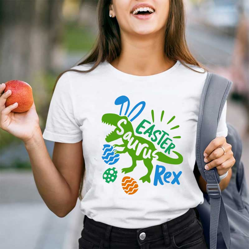 Easter Saurus Rex Teacher T-Shirt