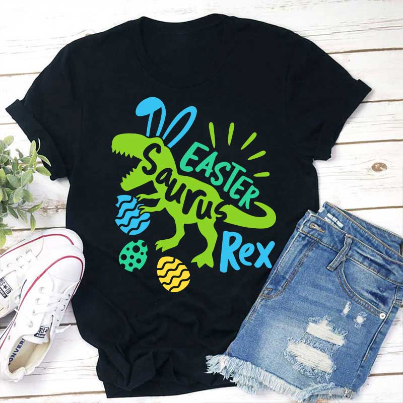 Easter Saurus Rex Teacher T-Shirt