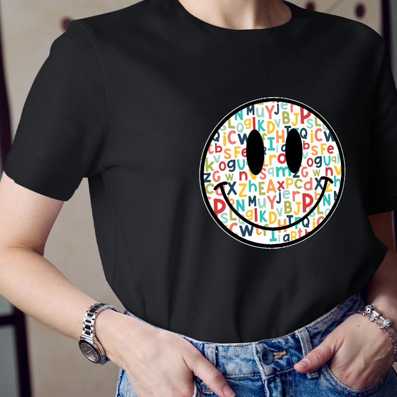 Abc Smiley Face Teacher T-Shirt