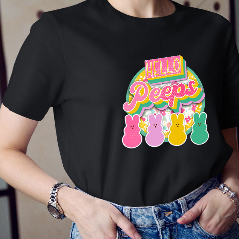 Hello Peeps Teacher T-Shirt