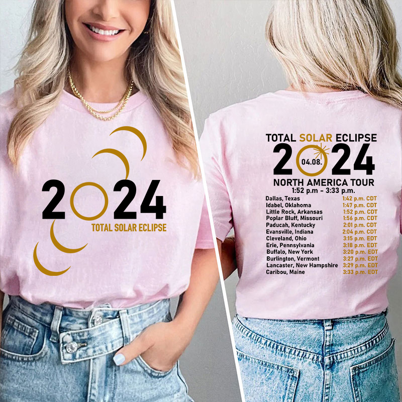 Total Solar Eclipse Teacher Two Sided T-Shirt