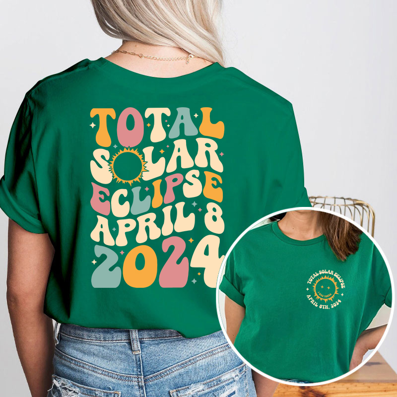 Totality Solar Eclipse Teacher Two Sided T-Shirt