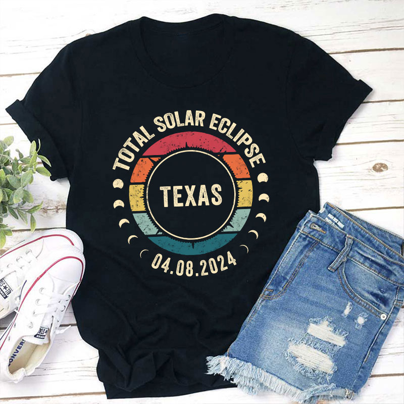 Personalized Total Solar Eclipse Teacher T-Shirt