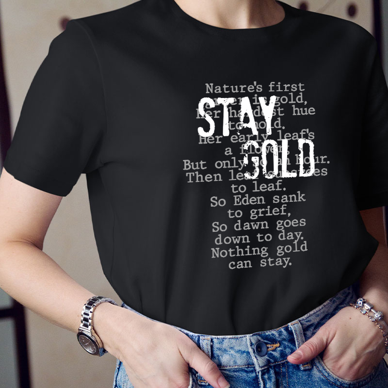 Greasers Stay Gold Teacher T-Shirt