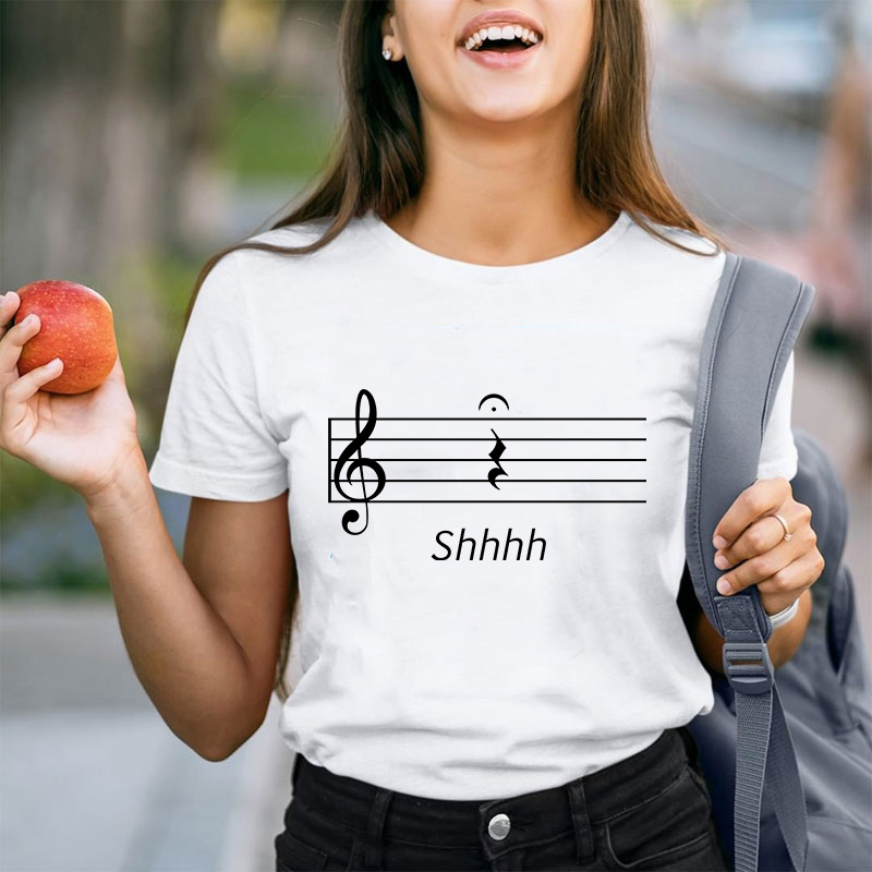 Music Quarter Rest Shh Teacher T-Shirt