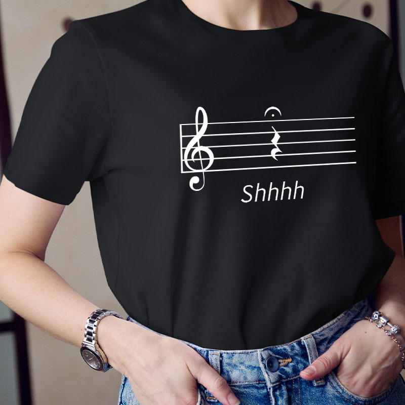 Music Quarter Rest Shh Teacher T-Shirt