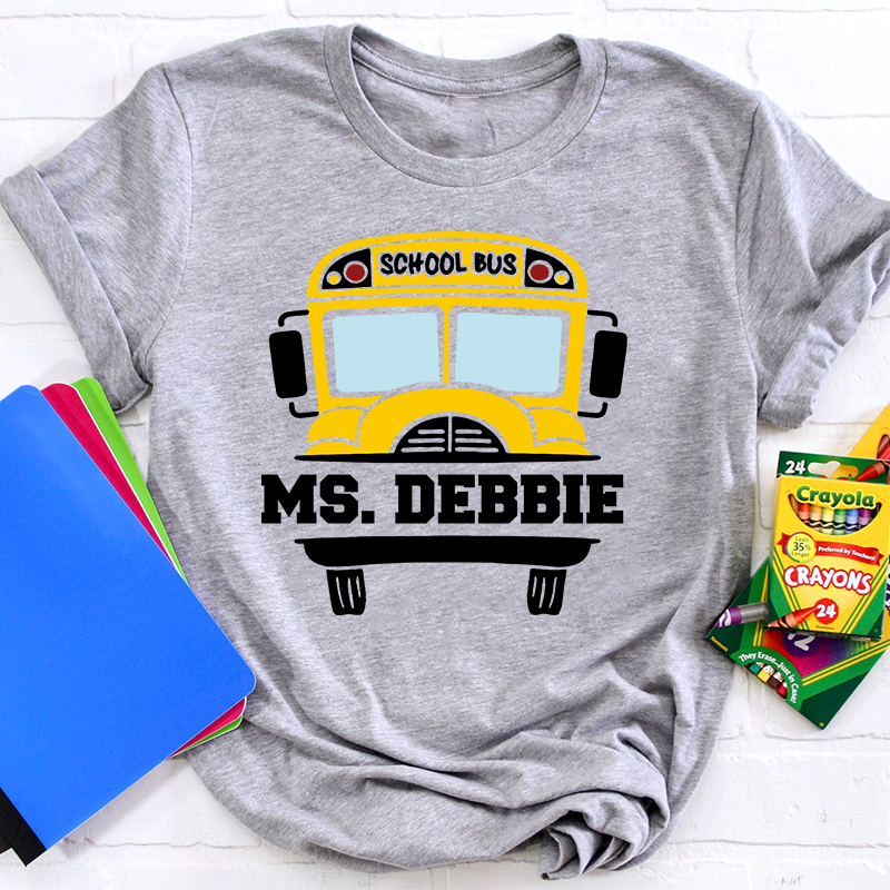 Personalized Back To School Bus Driver Teacher T-Shirt