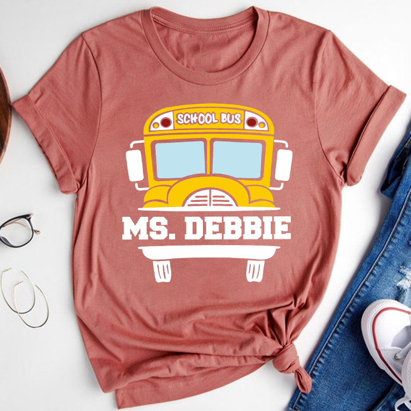 Personalized Back To School Bus Driver Teacher T-Shirt