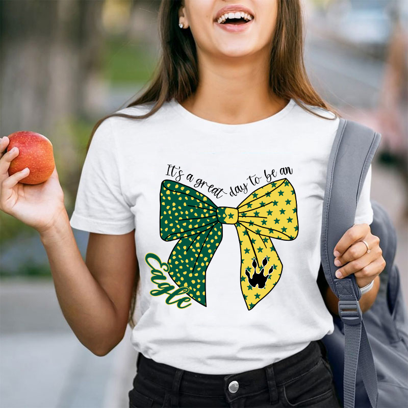 Personalized Colorful Bow It's A Great Day To Be A Teacher T-Shirt