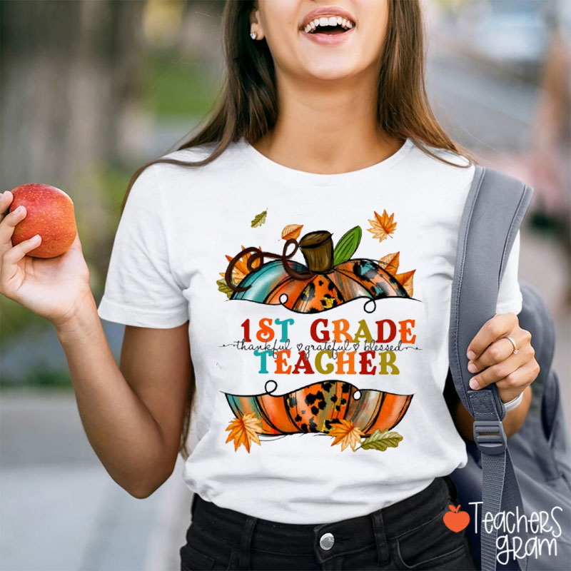 Personalized Pumpkin Teacher T-Shirt