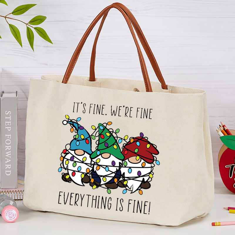 Everything Is Fine Teacher Shoulder Bag