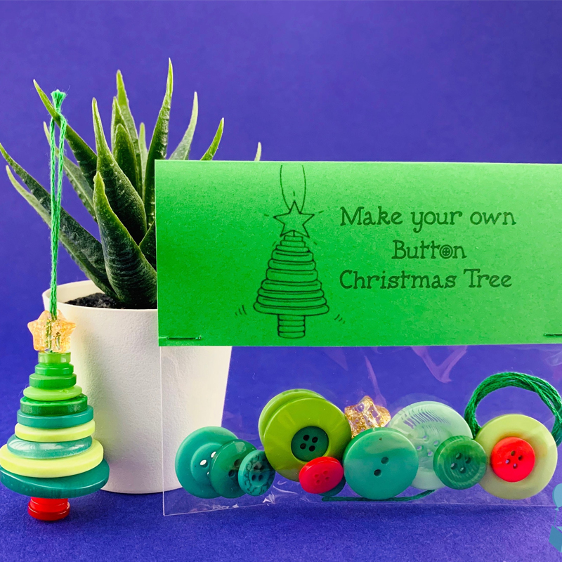 Button Christmas Tree Kit Teacher Christmas Ornament