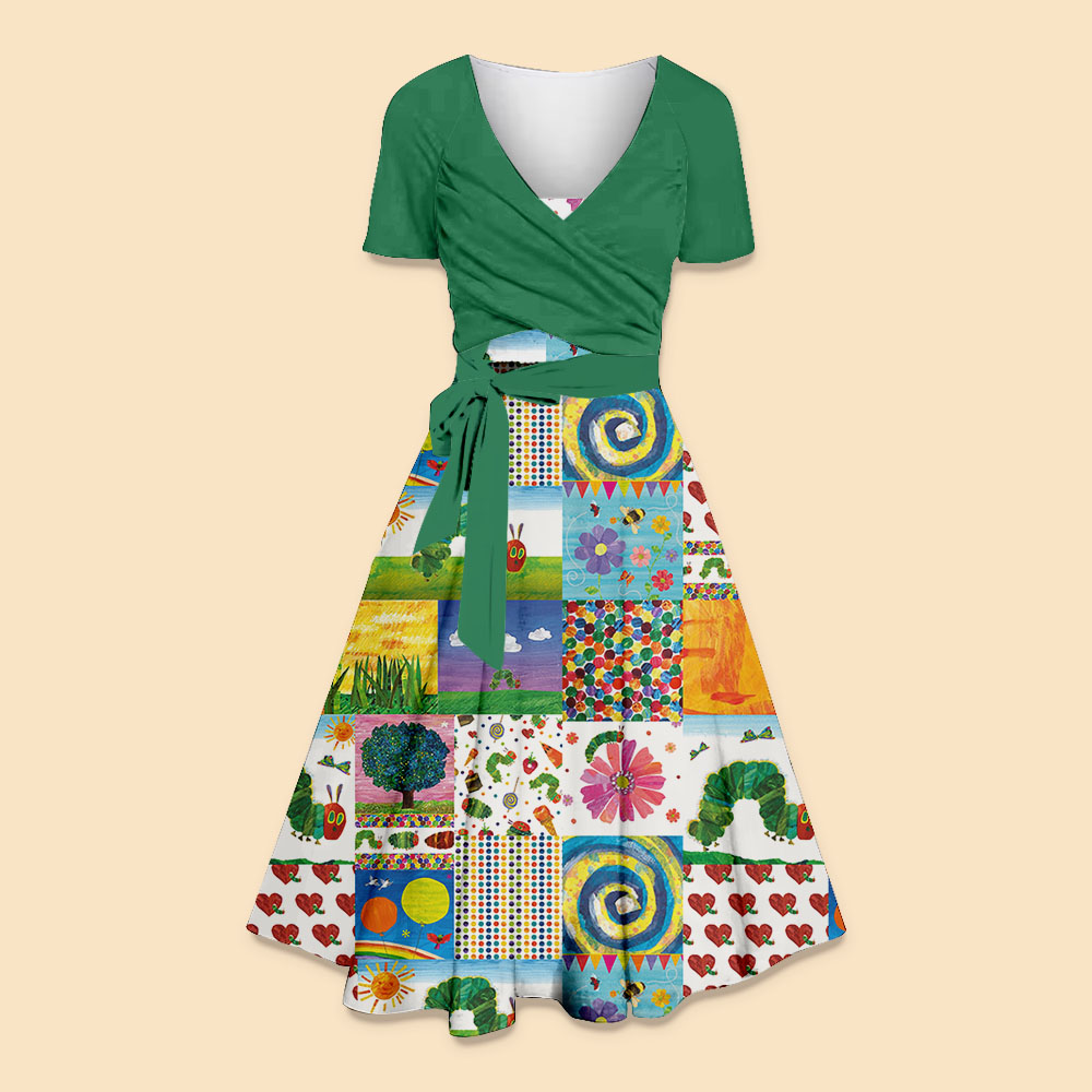 Garden Trip With Caterpillars Teacher Uspender Long Skirt Top Suit