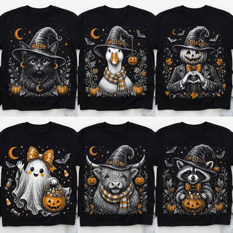 Personalized Preppy Halloween Teacher T-Shirt
