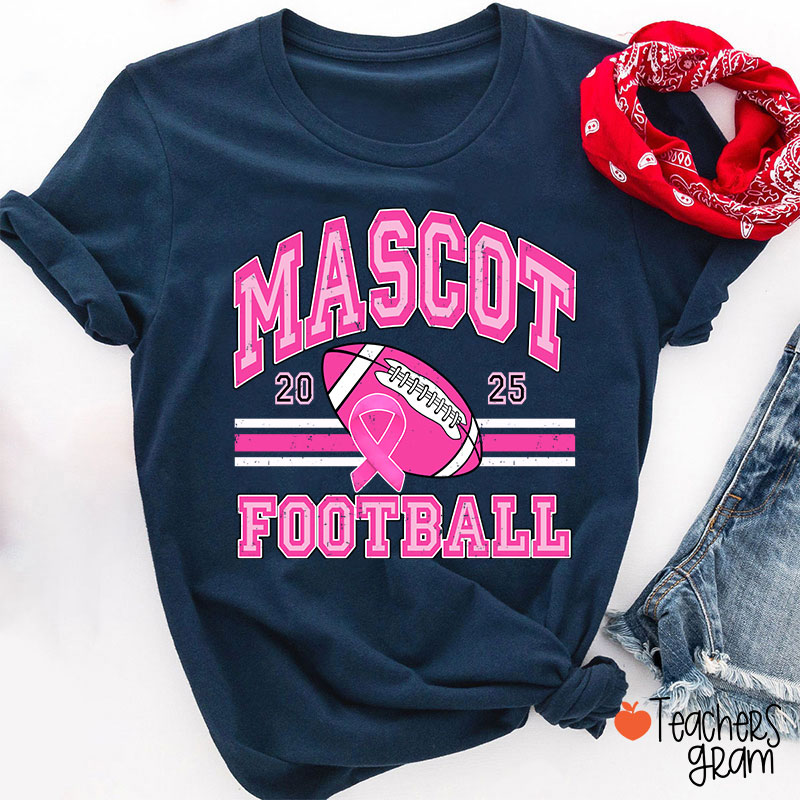 Personalized Mascot And Sport Breast Cance Teacher T-Shirt