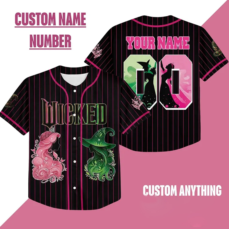 Personalized Name And Number Wicked Teacher Baseball Jersey