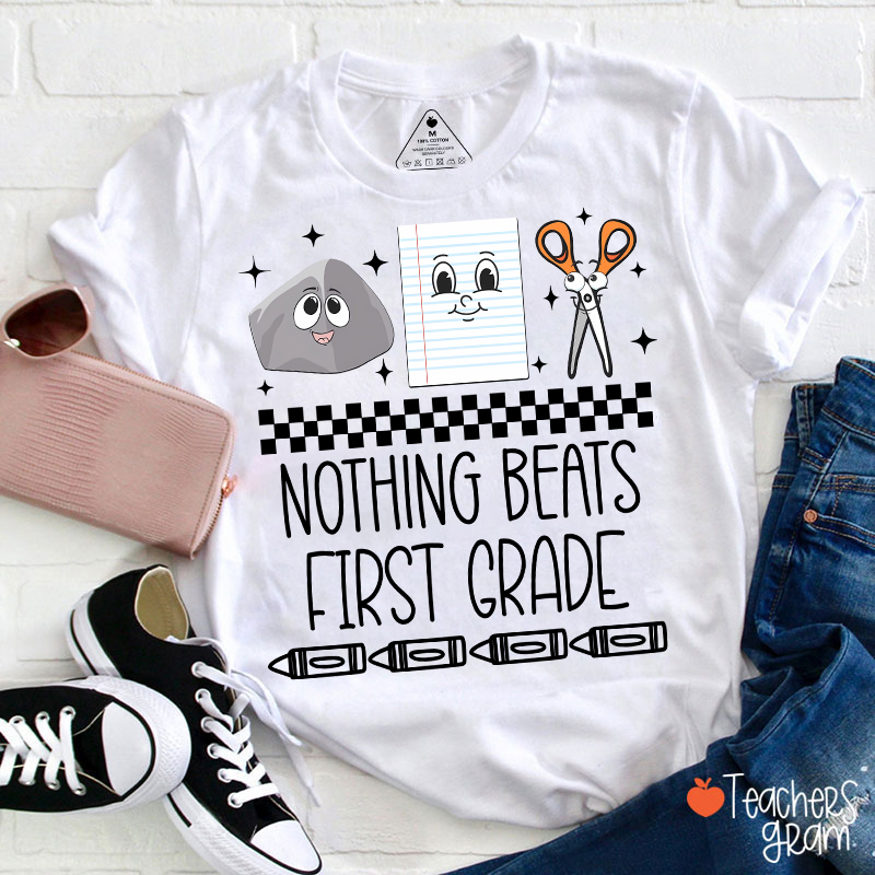 Personalized Grade Rock Paper Scissors Teacher T-Shirt
