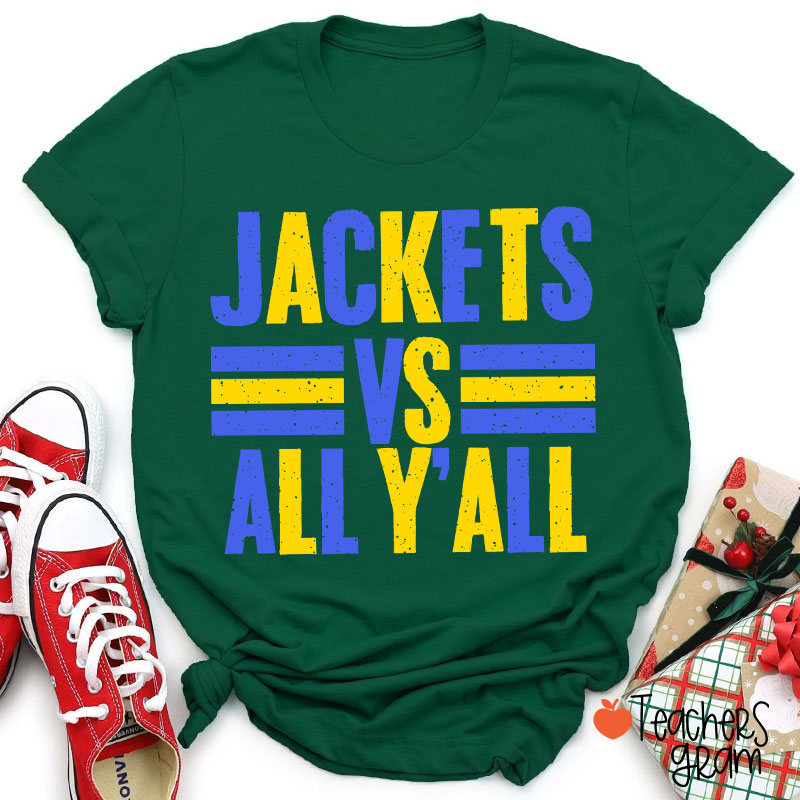 Personalized Mascot All Y'all School Spirit Teacher T-Shirt