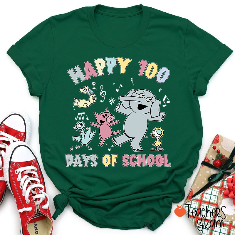 Happy 100 Days Of School Teacher T-Shirt