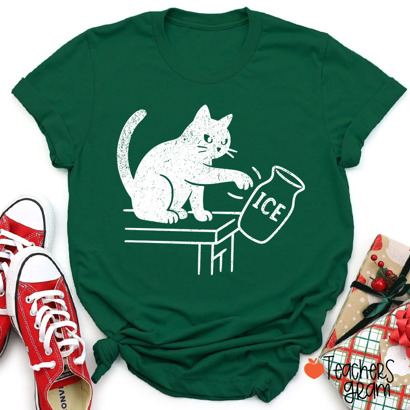 Abolish ICE Funny Cat Political Teacher T-Shirt