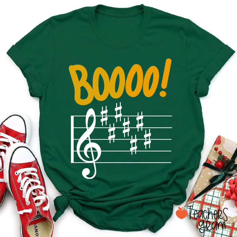 Boo Music Score Teacher T-Shirt