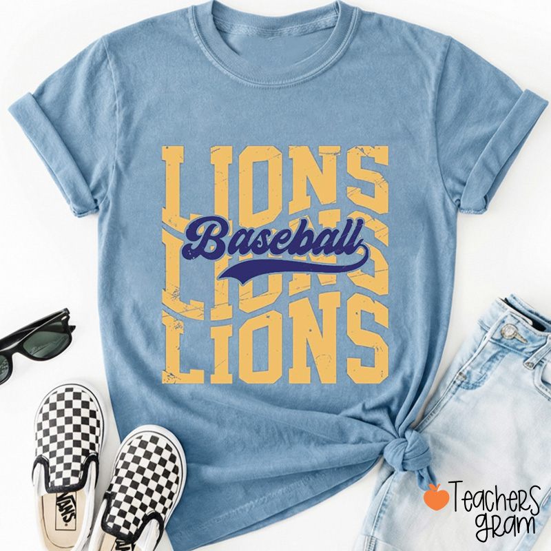 Personalized Mascot And Sport Distressed Game Day Teacher T-Shirt