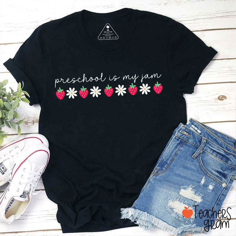Personalized Grade Strawberry And Daisy Teacher T-Shirt