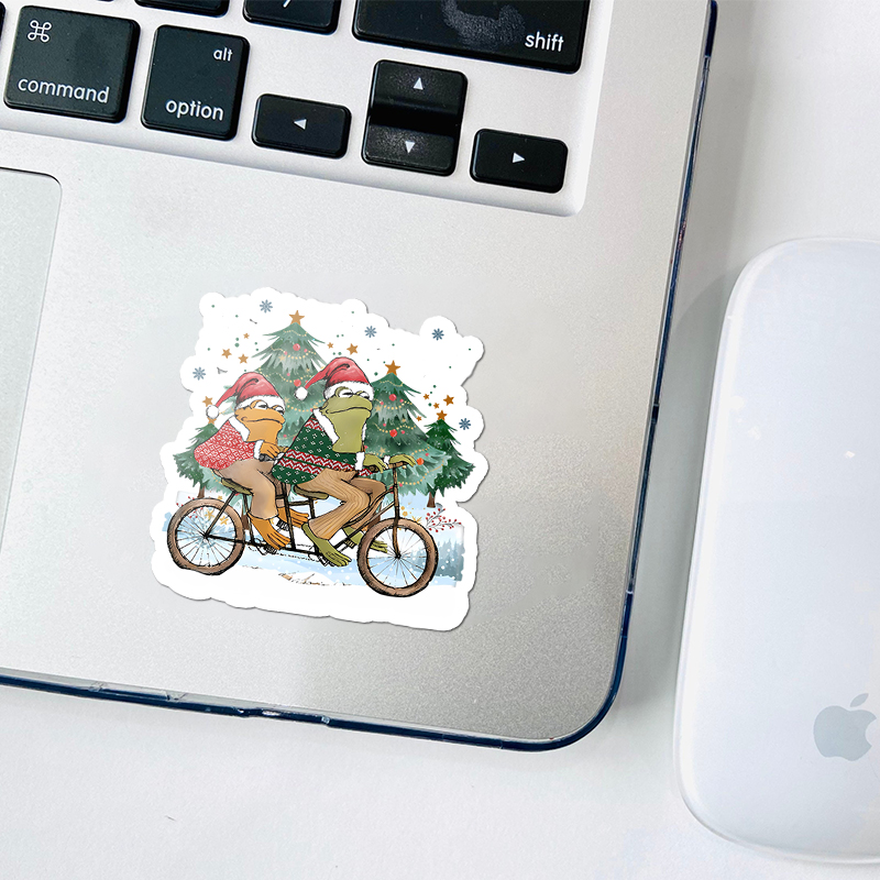 Frog's Christmas Trip Teacher Stickers