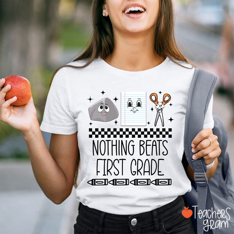 Personalized Grade Rock Paper Scissors Teacher T-Shirt